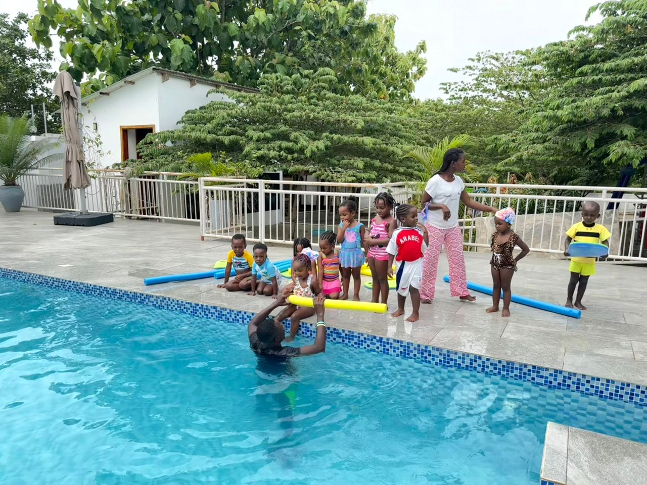 Kids Having Fun in Swimming Pool